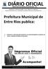 PREFEITURA MUNICIPAL DE ENTRE RIOS - BA. Segunda-feira 21 de Janeiro de 2019 Ano III Edição n 12 Caderno 03