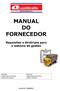 MANUAL DO FORNECEDOR