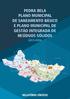 PEDRA BELA PLANO MUNICIPAL DE SANEAMENTO BÁSICO E PLANO MUNICIPAL DE GESTÃO INTEGRADA DE RESÍDUOS SÓLIDOS