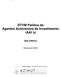 DTVM Política de Agentes Autônomos de Investimento (AAI s)