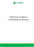 Política de Compras e Contratação de Serviços