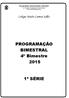 PROGRAMAÇÃO BIMESTRAL 4º Bimestre 2015