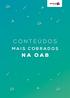 CONTEÚDOS MAIS COBRADOS NA OAB