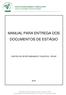 MANUAL PARA ENTREGA DOS DOCUMENTOS DE ESTÁGIO