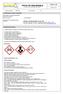 FICHA DE SEGURANÇA. FISPQ No Página 1 de 5. Data da emissão: 03/07/2014 No. da revisão: Identificação do produto e da empresa
