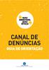 CANAL DE DENÚNCIAS GUIA DE ORIENTAÇÃO