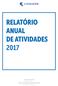 RELATÓRIO ANUAL DE ATIVIDADES 2017