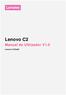 Lenovo C2. Manual do Utilizador V1.0. Lenovo K10a40