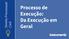 Direito Processual Civil. Processo de Execução: Da Execução em Geral