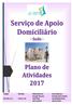 Serviços de Apoio Domiciliário Sede Plano de Atividades 2017