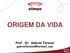 ORIGEM DA VIDA. Prof. Dr. Gabriel Feresin