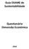 Guia EXAME de Sustentabilidade. Questionário Dimensão Econômica