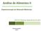 Análise de Alimentos II Espectroscopia de Absorção Molecular