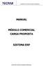 MANUAL MÓDULO COMERCIAL CARGA PROPOSTA SISTEMA ERP