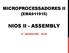 MICROPROCESSADORES II (EMA911915) NIOS II - ASSEMBLY 2 O SEMESTRE / 2018