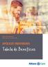 Planos de Saúde Internacionais Válida a partir de 1 o de novembro de 2018 APÓLICES INDIVIDUAIS. Tabela de Benefícios