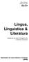 Língua, Linguística & Literatura