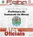 Atos Oficiais. Estado de Minas Gerais Prefeitura de Itamarati de Minas