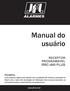 Manual do usuário RECEPTOR PROGRAMÁVEL RRC-400 PLUS