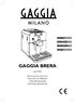 GAGGIA BRERA. Instrucciones para el uso Instruções de utilização Gebruiksaanwijzing Instrukcje użytkowania. Sup 037RG ESPAÑOL PORTUGUÊS NEDERLANDS