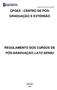CPGEX - CENTRO DE PÓS- GRADUAÇÃO E EXTENSÃO REGULAMENTO DOS CURSOS DE PÓS-GRADUAÇÃO LATO SENSU