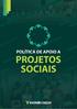 POLÍTICA DE APOIO A PROJETOS SOCIAIS - SICOOB CREDIP