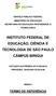 INSTITUTO FEDERAL DE EDUCAÇÃO, CIÊNCIA E TECNOLOGIA DE SÃO PAULO CÂMPUS BIRIGUI