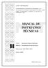 MANUAL DE INSTRUÇÕES TÉCNICAS