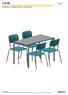 CJU-03. Conjunto uso múltiplo (01 mesa / 04 cadeiras) Mobiliário. Atenção