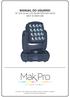 MANUAL DO USUÁRIO 16*12W QUAD LED BEAM MOVING HEAD MKP-4016MH-WB