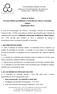 EDITAL Nº 01/2013 Processo Seletivo para Mestrado e Doutorado em Ciência e Tecnologia / Química Quadrimestre