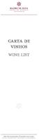 carta de vinhos wine list