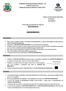 Prefeitura Municipal de Barra Bonita SC Caderno de Provas Edital de Processo Seletivo nº 001/2015. Prova para provimento do cargo de MONITOR (PETI)