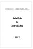 COMISSÃO DA LIBERDADE RELIGIOSA. Relatório de Actividades