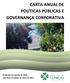 CARTA ANUAL DE POLÍTICAS PÚBLICAS E GOVERNANÇA CORPORATIVA