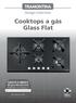 Cooktops a gás Glass Flat