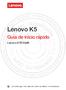 Lenovo K5. Guia de início rápido. Lenovo A7010a48. Leia este guia com atenção antes de utilizar o smartphone.