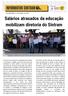 Salários atrasados da educação mobilizam diretoria do Sintram