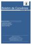 Boletim de Convênios Volume 9/edição 1 - agosto de 2015