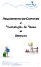 Regulamento de Compras e Contratação de Obras e Serviços