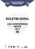 BOLETIM GERAL LDU CONFERÊNCIA NORTE