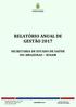 RELATÓRIO ANUAL DE GESTÃO 2017