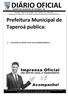 DIÁRIO OFICIAL PREFEITURA MUNICIPAL DE TAPEROÁ - BA. Terça-feira 30 de Janeiro de 2018 Ano II Edição n 18 Caderno 03