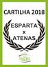 CARTILHA DOS JOGOS. ESPARTA x ATENAS