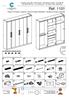 Ref Ropero 6 Puertas 2 Cajones / 6-Door 2-Drawer Wardrobe / Roupeiro 6 Portas 2 Gavetas