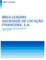 BBVA LEASIMO SOCIEDADE DE LOCAÇÃO FINANCEIRA, S.A. Demonstrações Financeiras Individuais Junho de 2013