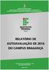 RELATÓRIO DE AUTOAVALIAÇÃO DE 2016 DO CAMPUS BRAGANÇA