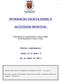 INFORMAÇÃO ESCRITA SOBRE A ACTIVIDADE MUNICIPAL