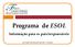 Programa de ESOL Informação para os pais/responsáveis