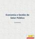 Economia e Gestão do Setor Público. Profa Rachel